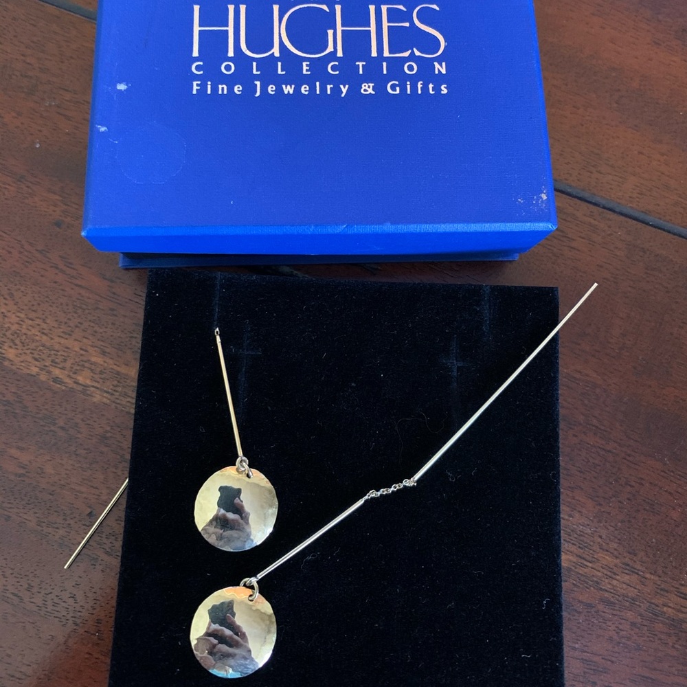 👑Circle long threaded earrings👑